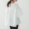 Summer Loose Large Edition Women's Shirt Cotton Oversized Lantern Sleeve Crew Neck Top