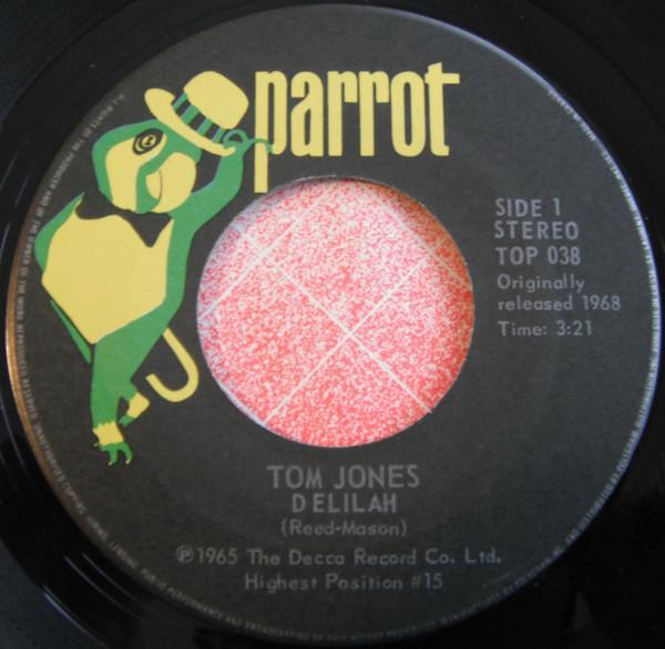 7inch Record TOM JONES  Delilah  Help Yourself  TOP038 Parrot  Canada Pop Used