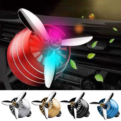 Auto Lufterfrischer Lüftungsschlitz Lufterfrischer Parfüm Clip Hubschrauber mit LED Buntes Umgebungslicht Ventilator Duft Aroma Diffusor