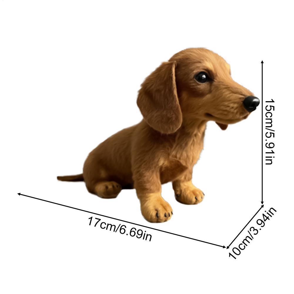 

Мягкая игрушка в виде щенка, приятная на ощупь, милая кукла для девочек, мальчиков, детей и малышей, идеально подходит для Дня святого Валентина, Рождества и дня рождения. коричневый
