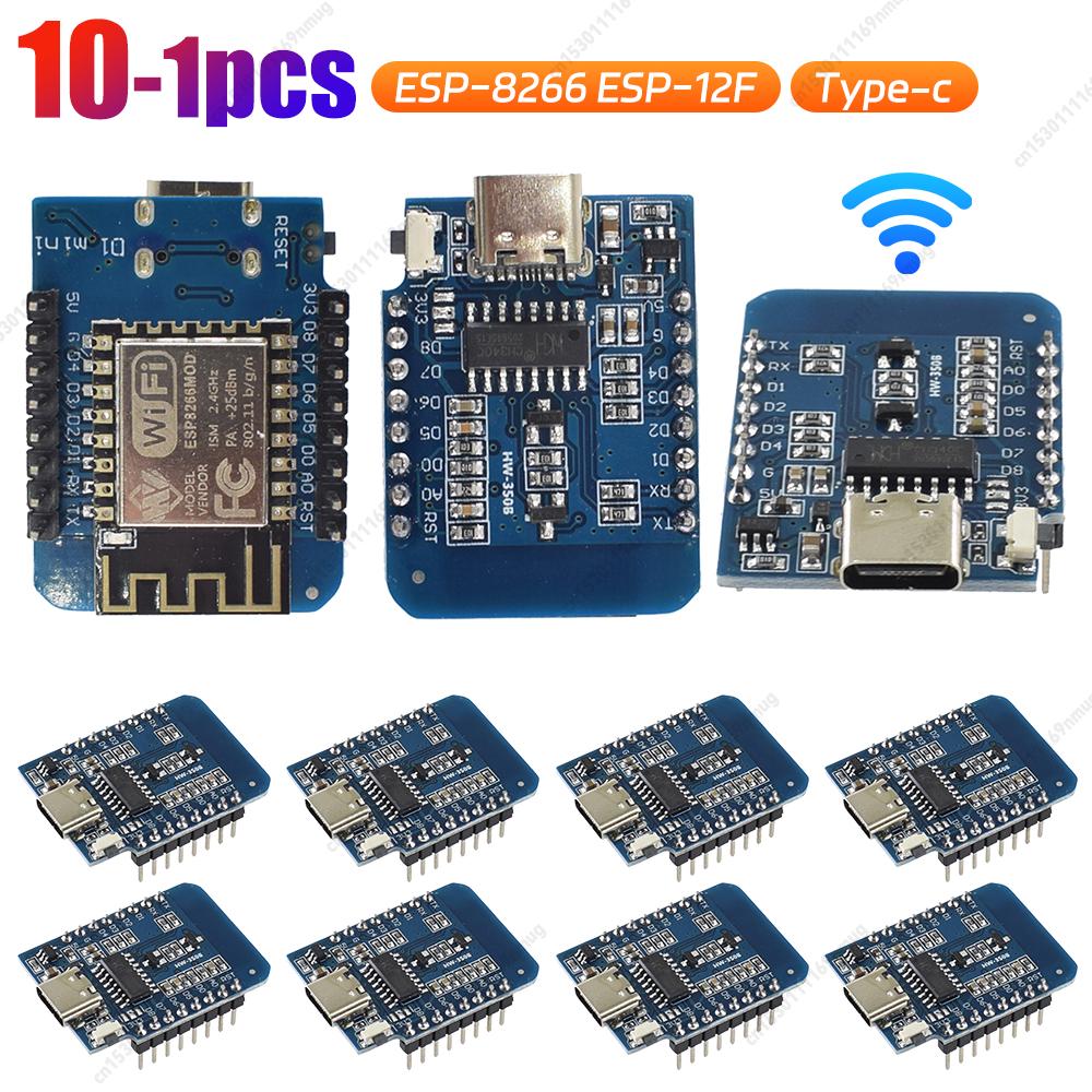 1-5PCS ESP8266 ESP-12F D1 Mini WIFI Development Board CH340 Type-C D1 Mini Nodemcu Lua WiFi IOT Board Compatible with Arduino