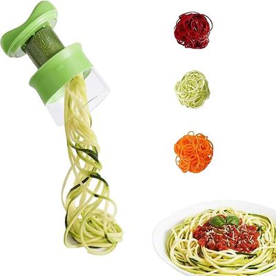 Handspiralschneider für Gemüse, Gemüsespiralschneider, 2-in-1-Gemüseschneider, manueller 2-in-1-Gemüseschneider für Obst, Gurken, Kartoffeln, Kürbis