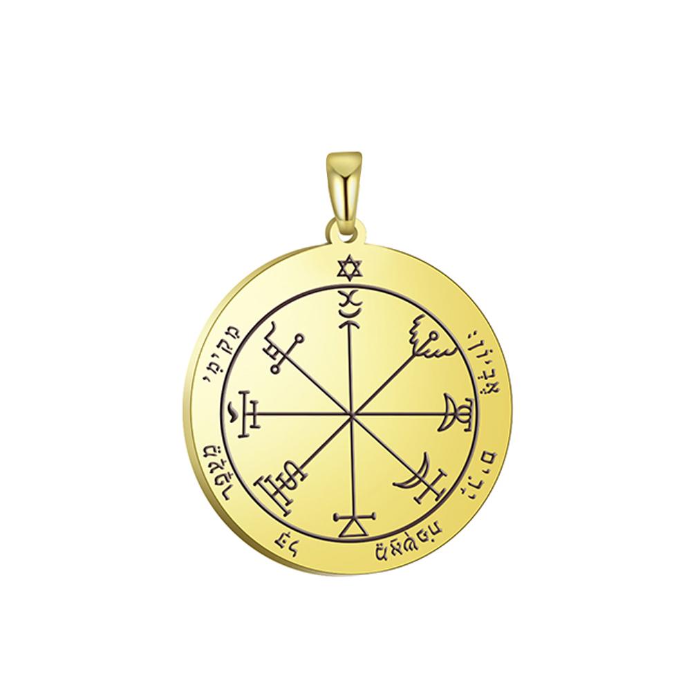 Dawapara Pentagrama lui Jupiter Talismanul lui Solomon Dobândirea Gloriei și a Bogățiilor Pandantiv DIY pentru Colier Accesorii din Oțel Inoxidabil