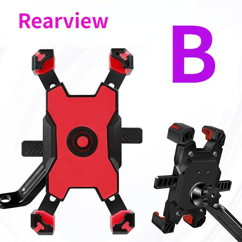 

1PC Phone Holder for Motorcycle 360° Bike Smartphone Cellphone Stand Rearview Mirror Clip Universal Lock
