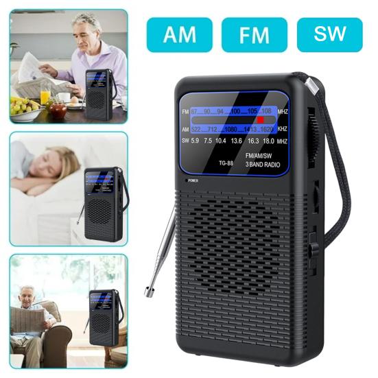 Přenosné rádio s dlouhou životností a designem se dvěma bateriemi, plné pásmo, technologie s nízkou spotřebou, rádio pro nouzovou připravenost