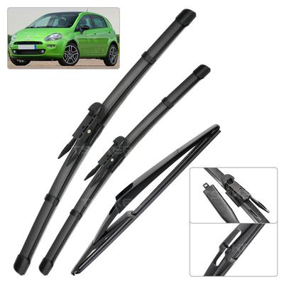 CREATRO Wiper For Fiat Grande Punto Evo 199 2005-2013 Wiper Blades Windshield Windscreen Window Brushes 26"+15"+12"