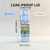 1PC I Said Hip Hop Hippity Text 750ml Color Plastic Sports Water Bottle Leakproof Flip Straw Lid Suitable for Sports Office Home Use