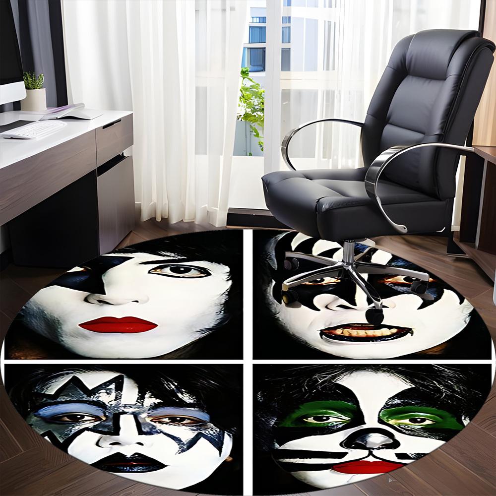 1pc KISS Makeup Office Round Area Rug, Under Office Chairs Bedroom Living Room Home Decor  a1016271