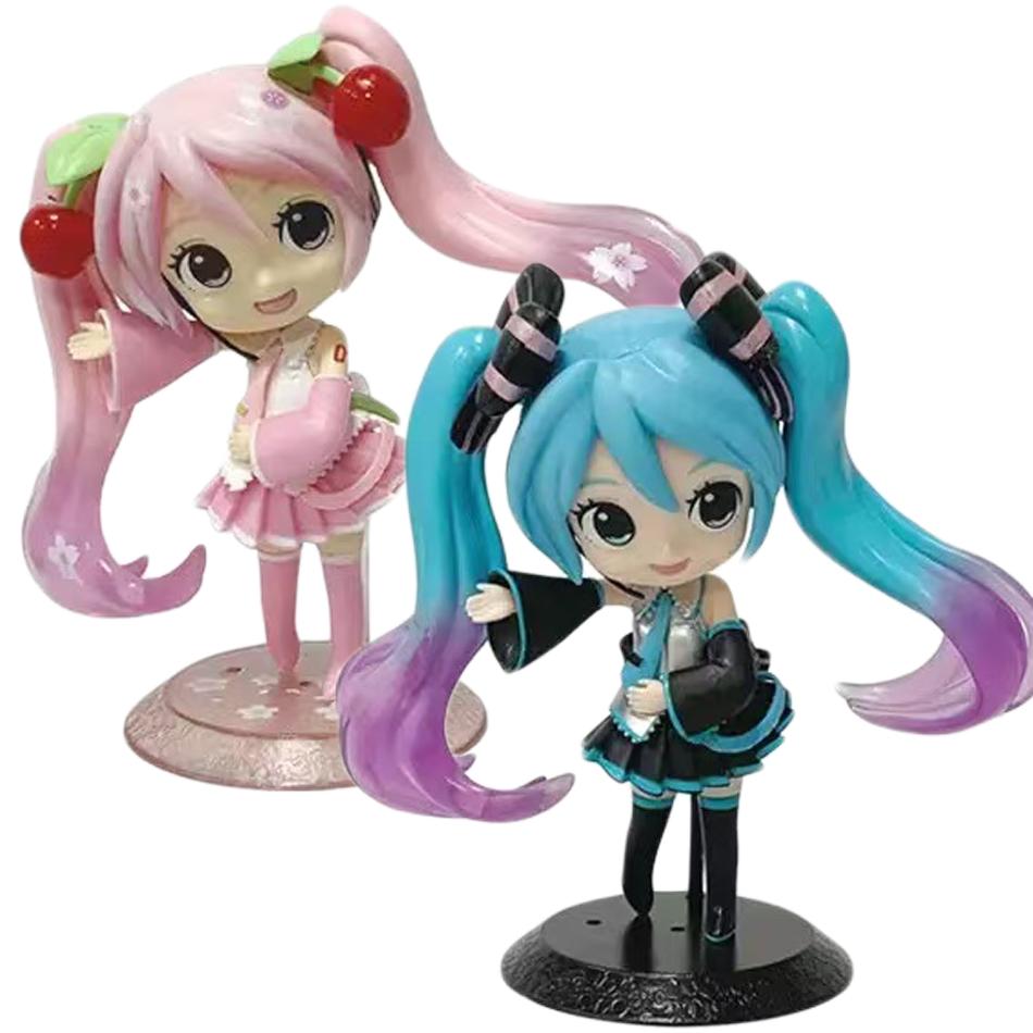 15-20cm Hatsune Miku Spielfigur Hatsune Cartoon-Puppe Exquisites Mädchenpuppen-Modell Spielzeug Haus Auto Dekoration Kindergeburtstagsgeschenk