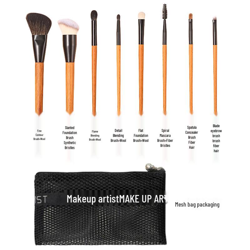 Mini Portable Travel Makeup Brush Set - Short Handle Beginner Eyeshadow Brushes