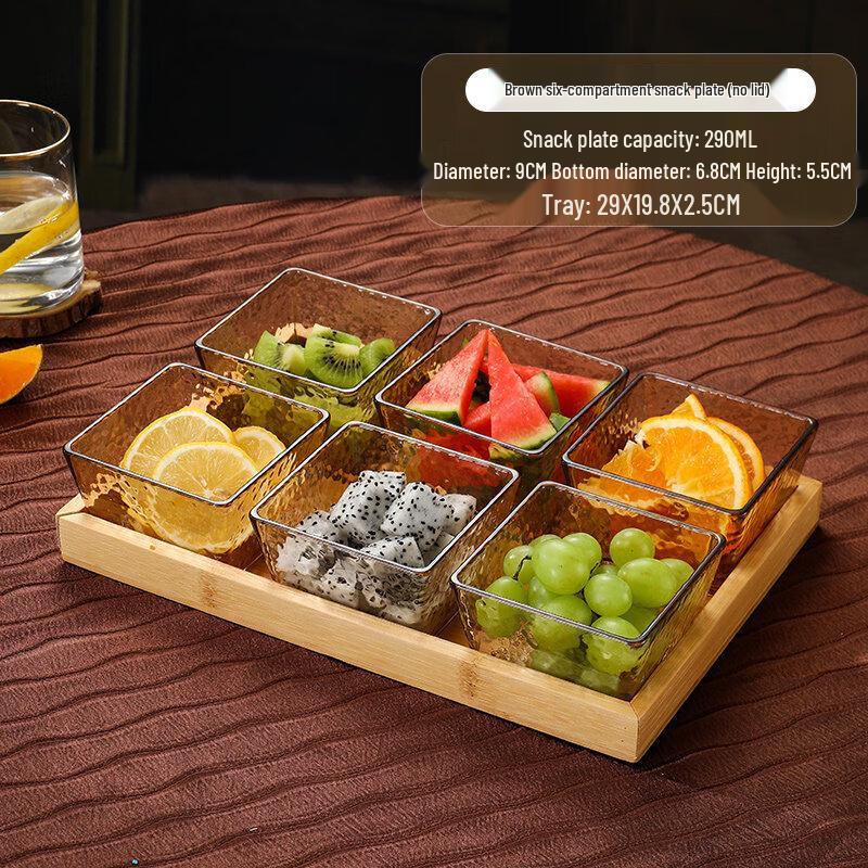 Korean Style Melamine Divided Serving Tray with Lid
