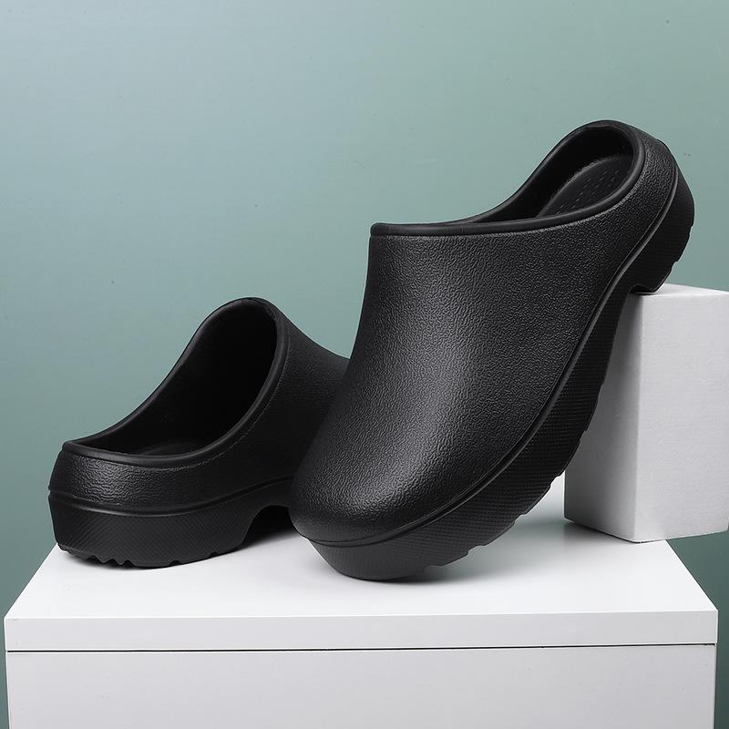 

Поварская обувь мужская черная летняя кухонная рабочая повседневная удобная мужская обувь повседневная износостойкая одна нога защита труда рабочая обувь 38-39 чёрный