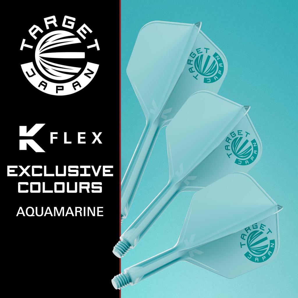 TARGET Dart Flights And Shafts Aquamarine Integrated Design 3 Pieces Professional Darts Accessories K-Flex