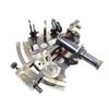 13 Cm Brass Sextant In Leather Box