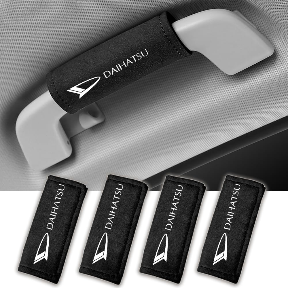 InnoWave Assist Grip Set of Compatible with Protective Grips with Driver and Passenger Side Grip Black Covers, 4, DAIHATSU, Velcro, Covers,