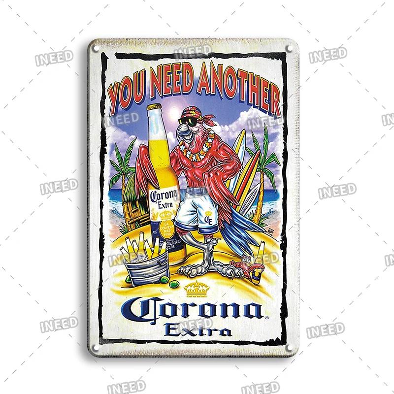 Funny Aloha Tiki Bar Tin Sign, Vintage Beach Bar, Pub Art, Wall Decor, Metal Plate, Retro Hawaii Beauty, Iron Painting Signs