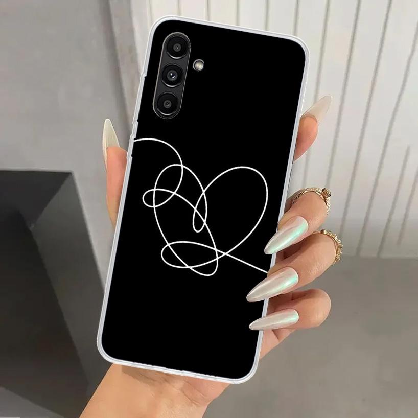 

Люби Себя Цветочное Сердце Линия Kpop Чехол для Телефона для Samsung Galaxy A17 A16 A37 A26 A36 A57 A56 A15 A25 A35 A55 A14 A24 A34 A54 A Samsung A16