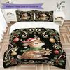 Deer Festive Scene Pattern Bedding Uilt Set Uilt Cover Pillowcase Home Decoration Birthday Gift (1 * Duvet Cover + 2 * Pillowcase Without core)_XIA
