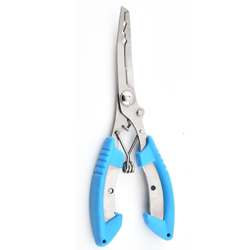 

Плоскогубцы для рыбалки с изогнутым ртом, ножницы из нержавеющей стали для лески, многофункциональные дорожные плоскогубцы, приспособление для контроля за рыбой, инструмент для извлечения крючков, ножницы