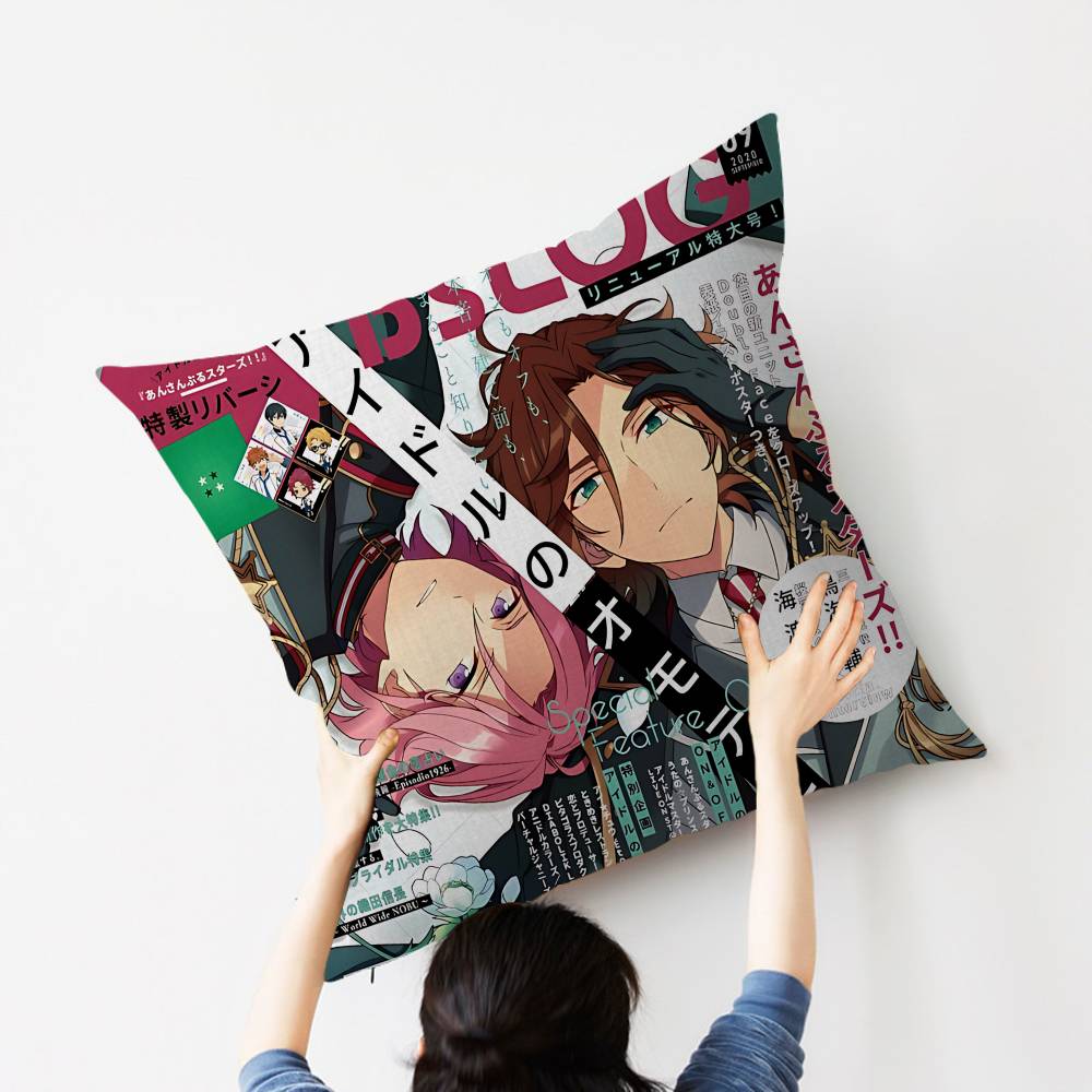 Cool E-Ensemble Stars Pillow Anime Pillow Sofa Bed Head Pillow Cover Cushion Cover 45x45 Cm Fashion