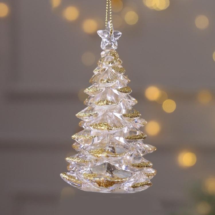 Beautiful Acrylic Christmas Ornament Delicate Crystal Accessory Christmas Hanging Ornament For Stylish Celebration