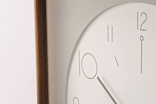 Interform Cardle CL-4059 Art Wood Radio-Controlled Wall Clock with Step Movement, 30cm Diameter
