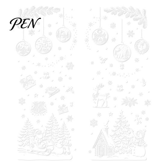 Holiday Static Window Stickers 9 Sheets Christmas Stickers, Reusable Snowflake Santa Claus Reindeer Large Collage Decor Decals for Glass Decoration,