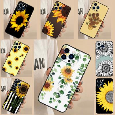 Sunflower Phone Case For iPhone 17 Air 16 15 14 13 12 11 Pro Max 12 13 Mini 15 16 Plus 16e Cover Funda