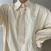 Women Necktie, Faux Pearls Wedding Guest Tie, Decorative Business Suit Tie, Outfit Accessory for Formal Events