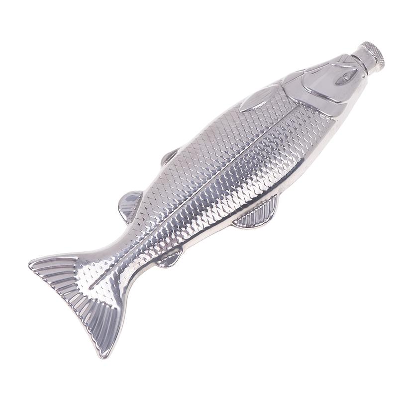 Trout-Fish-Shape Hip Flask 5Oz Alcohol Bottle With Funnel Mini Pocketn Stainless Steel Party Drinkware For Outdoor Travel