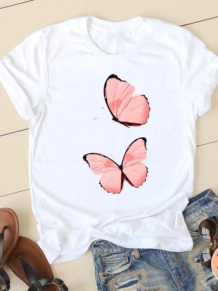 Love Simple Printed European and American Simple Style Clothing Shirt Short Sleeve Casual Summer Tshirt Tops Women Clothes