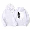 Attack on Titan Herre Hettegenser Anime Hettegensere Menn Kvinner Streetwear Pullover Harajuku Shingeki No Kyojin Hettegensere Genser Klær