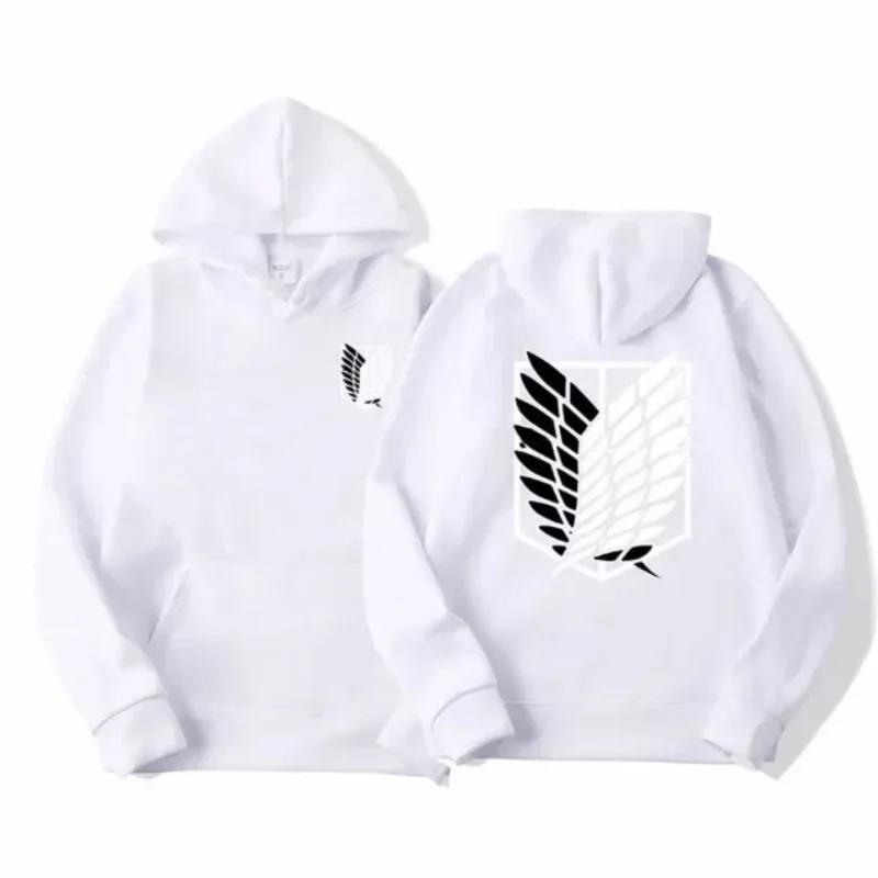 Attack on Titan Herre Hettegenser Anime Hettegensere Menn Kvinner Streetwear Pullover Harajuku Shingeki No Kyojin Hettegensere Genser Klær