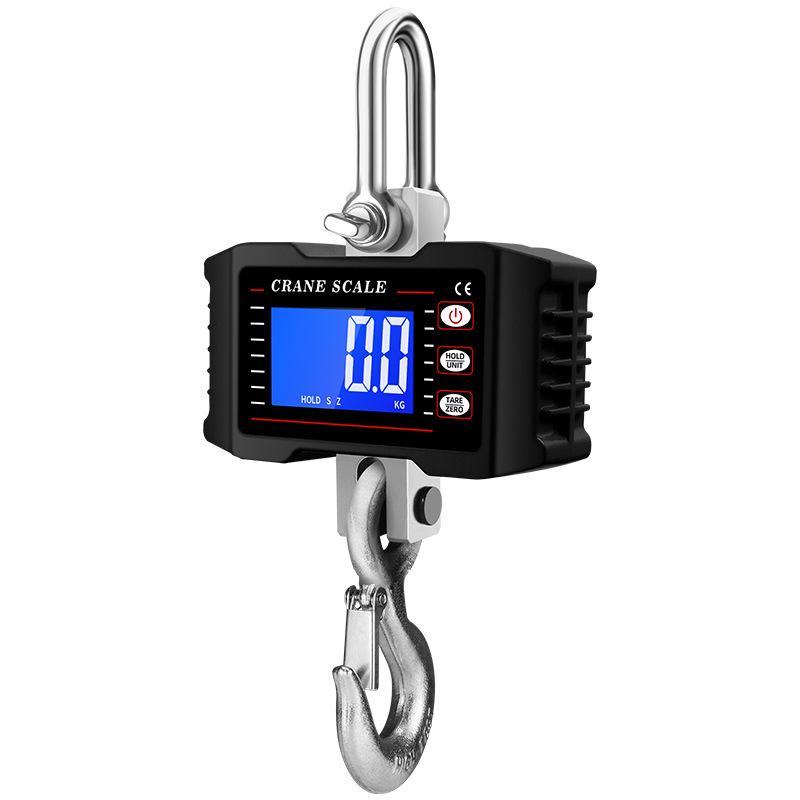 1000kg/1.5t/2t Electronic Hanging Crane Scale - Handheld Tension Hook Meter