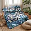 Winged Tiger Mandala Theme blanket Lightweight Warm Flannel Blanket Decorative Throw Blanket for Home Decoration