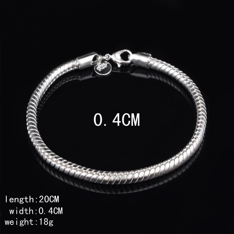 New Arrival Big Brand Sterling Silver Sale Snake Bones Bracelet For Women Bracelets  Bangles