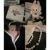 Saturn Pearl Necklace With Cz Microinlay Ushaped Pendant For Elegant Women