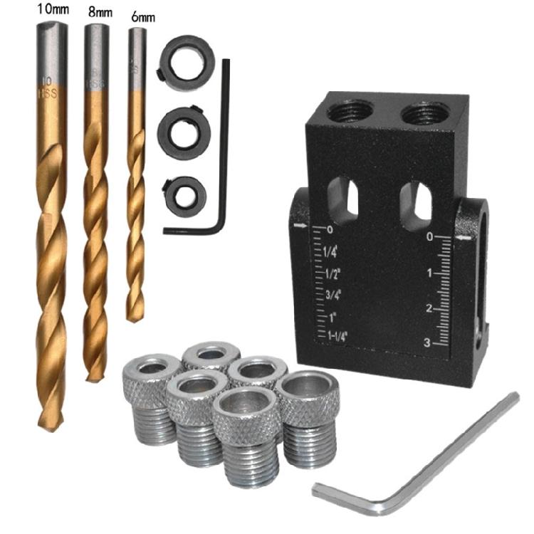 

Woodworking Tool Puncher Positioner Oblique Hole Locator 15-Degree Angle Drill