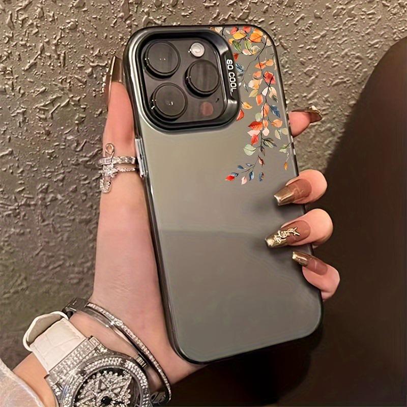 

Autumn Color Dyed Branches iPhone Case for 12 Pro Max, 14 Plus, 15, 16, and 17 - Advanced Laser Silver Design. iPhone 13 Pro