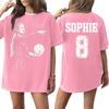 Adult and Kids Casual Letter Print Short Sleeve T-Shirt