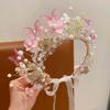 Bohemia Style Girls Garland Simulation Flower Wreath Headband Elegant Flower Headdress  Party