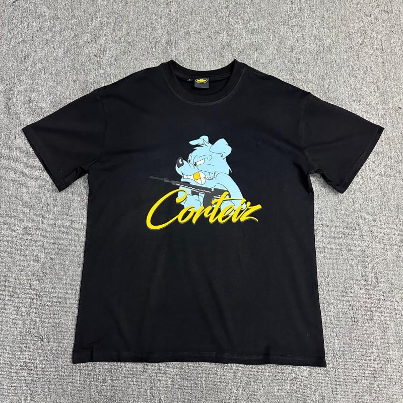 Corteiz Streetwear Baumwoll-T-Shirt Herren Lockerer Schnitt Rundhals Kurzarm Hip Hop Grafik-T-Shirt