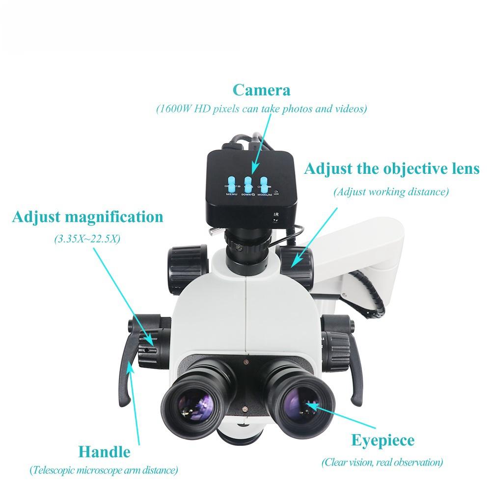 Dental Operating Microscope Portable Surgical Microscope/Endodontic Microscope With Camera Zoomable 16 Mega Customization