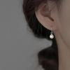 925 Sterling Silver Imitation Pearl Stud Earrings - Elegant, High-End Winter 2023 Style for Women