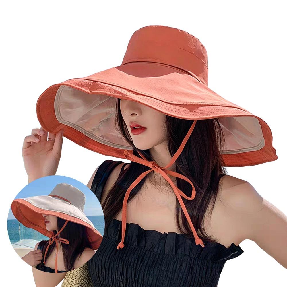 Double-Sided Sunshade Cap Foldable Sun Hat Fashion Women's Beach Hat  Outdoor