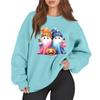 Women's Casual Fashion Long Sleeve Printed Round Neck Sweatshirt Top