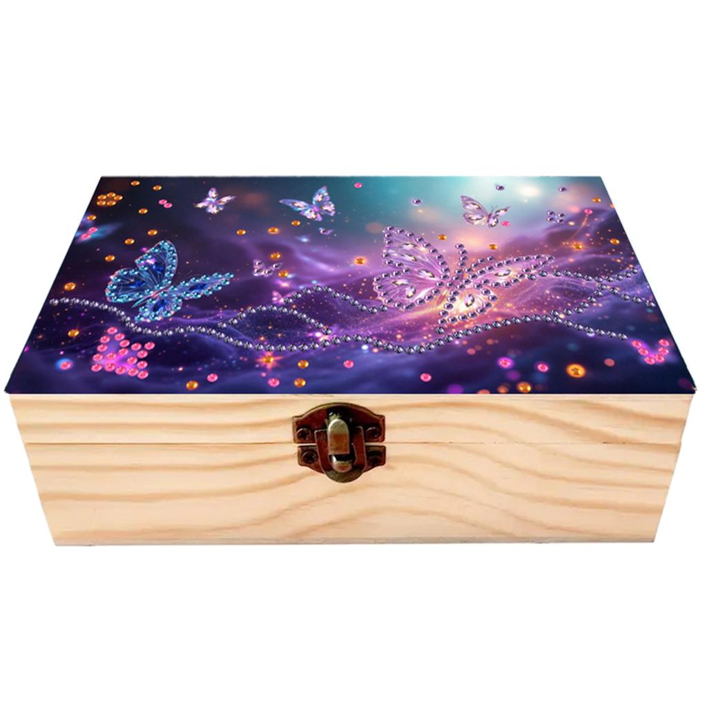 DIY Diamond Art Wooden Storage Box Dustproof Organizer Case Diamond Painting Storage Box Gift for Birthdays and Holidays