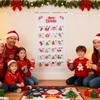 Hangable Fabric Advent Calendar with 24 Pockets - 24 Day Christmas Countdown Bag for Candy Chocolate for Classroom