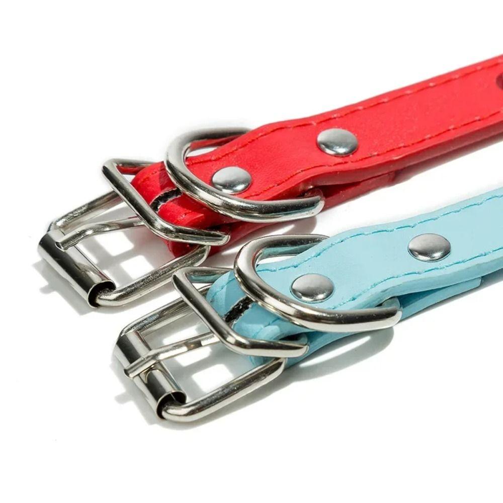 Buntes Katze Hundehalsband Leder Haustier Halsband Bequem Haustier Stachel Nieten Halsbänder Katzen