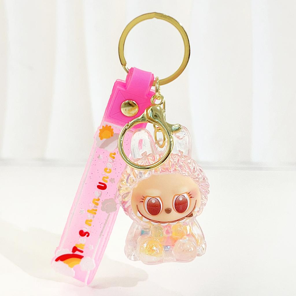 Acrylic Quicksand Oil Mini Keychain Bag Small Pendant Key Chain